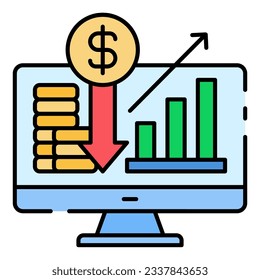 This icon is suitable for economic and business, corporate, financial growth, etc.
