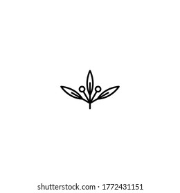 
este es un icono o símbolo que describe las hojas de té