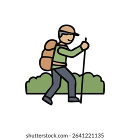 This icon is very commonly used in hiking map applications, adventure tourism websites, outdoor equipment stores, or promotional materials for mountaineering and nature exploration activities.