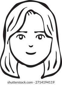 Dies ist eine Ikone der Gesichter von Frauen verschiedener Rassen.