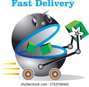 This is an iconic character from a cartoon-style stroller in Fast Delivery action. This character lives on and I call it JACK STROLLER.
I hope you like it.