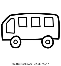 This is an icon-style line drawing of a train looking sideways. White areas are transparent.