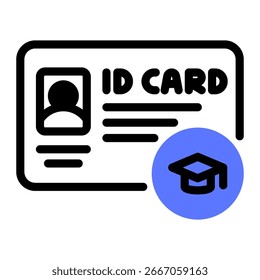 Dieses ID-Kartensymbol eignet sich für Hochschule, Schule, Bildung usw.