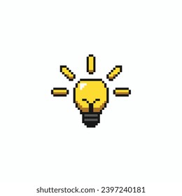 this is idea icon in pixel art with simple color and white background ,this item good for presentations,stickers, icons, t shirt design,game asset,logo and your project.