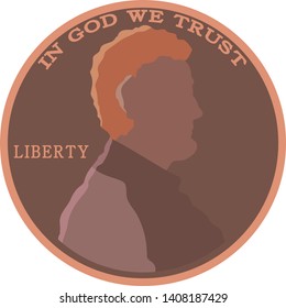 This is an illustration of a 1 cent coin.
