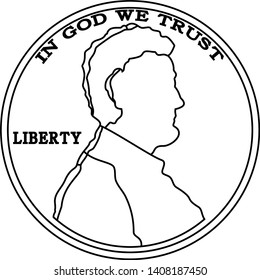 This is an illustration of a 1 cent coin.