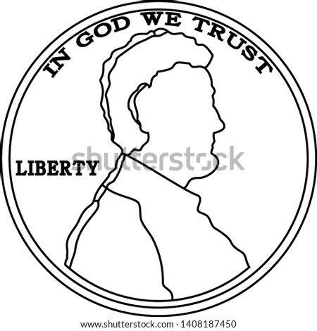 This is an illustration of a 1 cent coin.