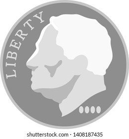 This is an illustration of a 10 cent coin.