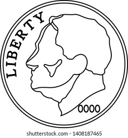 This is an illustration of a 10 cent coin.