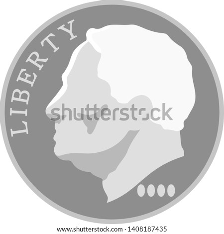 This is an illustration of a 10 cent coin.