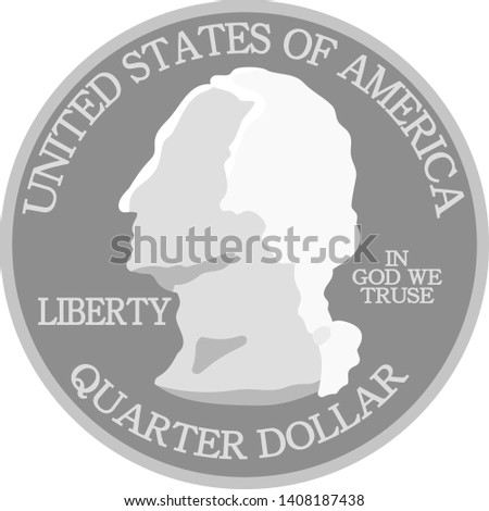 This is an illustration of a 25 cent coin.