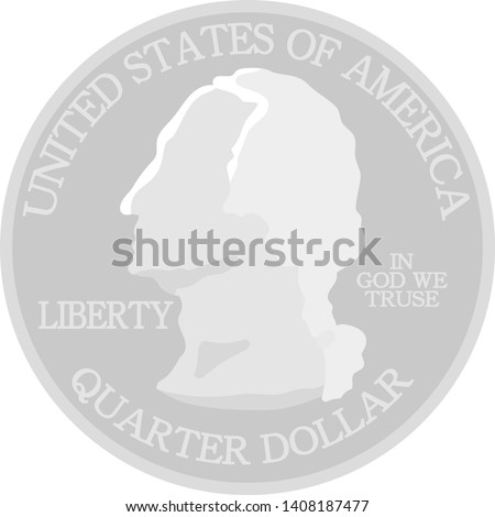 This is an illustration of a 25 cent coin.