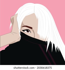 This is an Illustration of 2NE 1 lead singer Lee Chae-rin CL