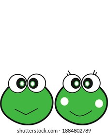 esta ilustración sobre g dos ranas verdes