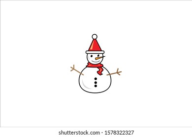 
This is an illustration about a snowman for Christmas celebrations