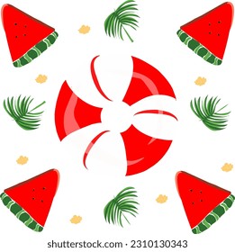 this illustration is about the summer vibe atthe beach