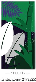 This illustration is about tropical theme which contain several item of flora. It is fit for dress design, wallpaper, cover book, etc.