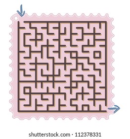 This is illustration of abstract maze