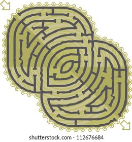 This is illustration of abstract maze