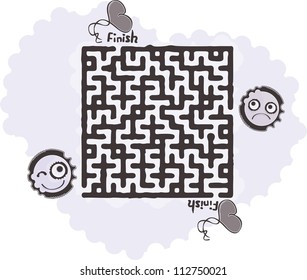 This is illustration of abstract maze