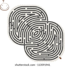 This is illustration of abstract maze