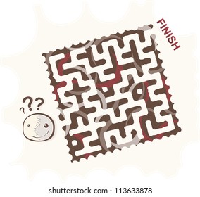 This is illustration of abstract maze