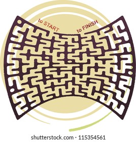 This is illustration of abstract maze