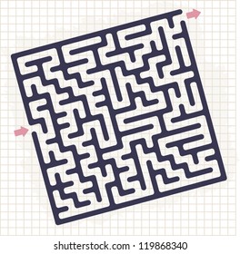 This is illustration of abstract maze