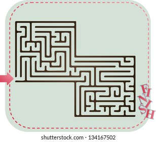 This is illustration of abstract maze