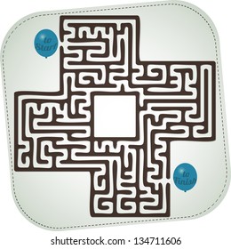 This is illustration of abstract maze