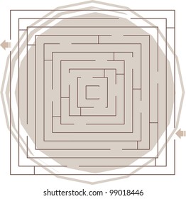 This is illustration of abstract maze