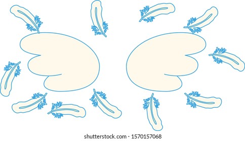 This is a illustration of Angel wings of feathers fluttering 