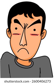 This is an illustration of an angry man