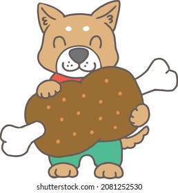 This is an illustration of an animal character. It is perfect for food education and teaching materials for children. It is a fun illustration to use for advertisements and magazines.