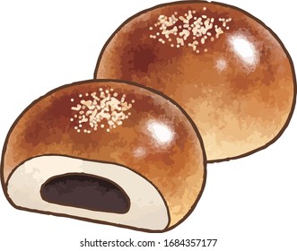 This Illustration Anpan Anpan Japanese Bread Stock Vector Royalty Free This Illustration Anpan Anpan Japanese Bread Stock Vector Royalty Free