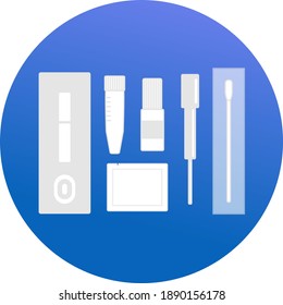 Dies ist eine Abbildung eines Antikörper- oder Antigen-Testkits.