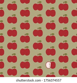 This is an illustration of an apple background pattern.