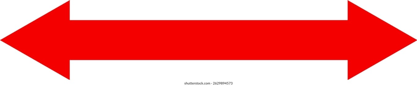 This is an illustration of an arrow going in both directions (red double arrow).