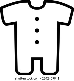 This is an illustration of a baby clothes icon.

