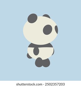 This is an illustration of a baby panda that can be used as image or video material.