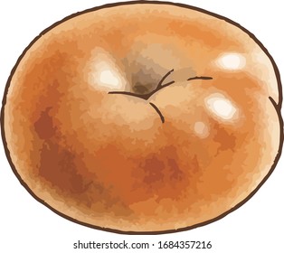 This is an illustration of a bagel.