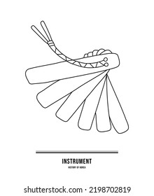 This illustration is 'Bak' which are traditional Korean percussion instruments.	
