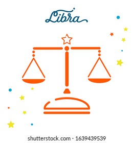 This is an illustration of a balance. Vector image.