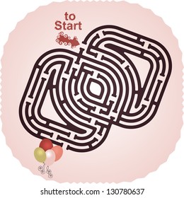 This is Illustration Of Balloon Maze