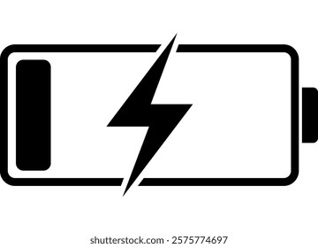 This is an illustration of the battery being charged (the battery is low).