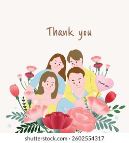 This is an illustration to be used on Parents' Day.