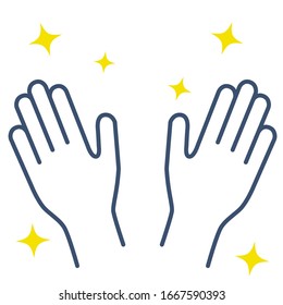 This is an illustration of a beautiful hand. Vector image.