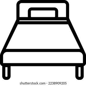 Esta es una ilustración de un icono de cama.