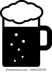 This is an illustration of a beer silhouette icon.