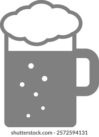 This is an illustration of a beer silhouette icon.